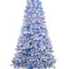 6.5' Duchess Blue Flock Artificial Christmas Tree with 500 Warm White LED Lights
