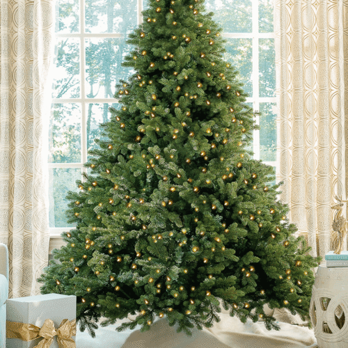 CypressSpruce_ceaf7830 9' Cypress Spruce Artificial Christmas Tree with 2050 Warm White & Multi-Color LED Lights