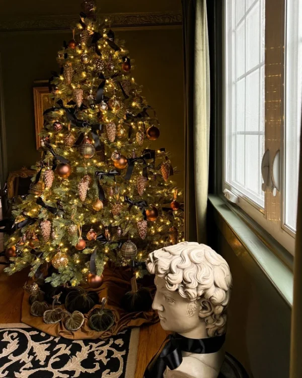 Cypress_Spruce 9' Cypress Spruce Artificial Christmas Tree with 2050 Warm White & Multi-Color LED Lights