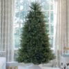 FlockedGroup-10 7.5' Yorkshire Fir Artificial Christmas Tree Unlit