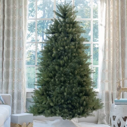 FlockedGroup-10 7.5' Yorkshire Fir Artificial Christmas Tree Unlit