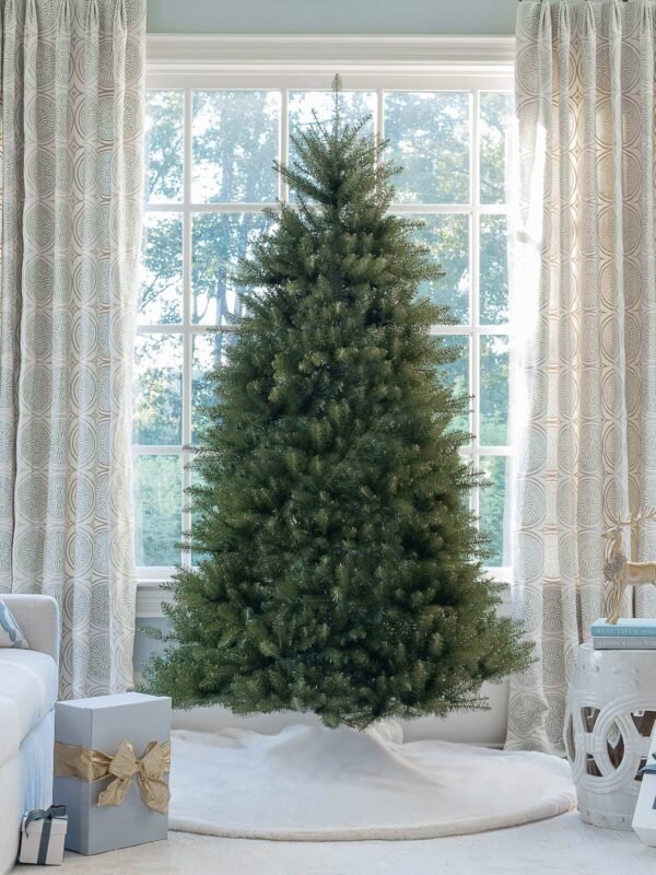 FlockedGroup-10 7.5' Yorkshire Fir Artificial Christmas Tree Unlit