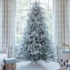 FlockedGroup-5 9' Queen Flock® Artificial Christmas Tree Unlit