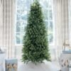 FlockedGroup-6_1448ab19-7d9a-4af4-a409-29628cf590c3 6.5' Royal Fir Slim Artificial Christmas Tree with 500 Warm White & Multi-Color LED Lights