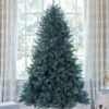 FlockedGroup-7 8' Tribeca Blue Spruce Artificial Christmas Tree Unlit