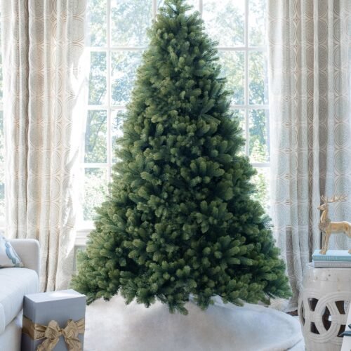 FlockedGroup-8 7.5' Royal Fir Artificial Christmas Tree Unlit