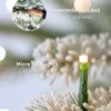 Flocked_Lights 9' Queen Flock® Artificial Christmas Tree with 1100 Warm White LED Lights