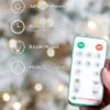 Flocked_Remote 9' Rushmore Flock Artificial Christmas Tree 1000 Warm White LED Lights