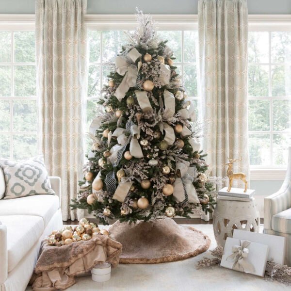 GoldTreeFullShot 7.5' Aspen Fir Artificial Christmas Tree Unlit