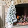 KOC2021KingFlock-2-2 3' King Flock® Artificial Christmas Tabletop Tree Unlit