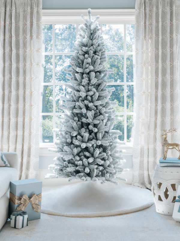 King-flock-slim 12' King Flock® Slim Artificial Christmas Tree Unlit