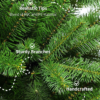 KingDouglasTips 12' King Douglas Fir Slim Artificial Christmas Tree with Warm White & Multi-Color LED Lights