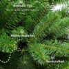 KingDouglasTips 10' King Douglas Fir Slim Artificial Christmas Tree with 1200 Warm White & Multi-Color LED Lights