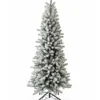 9' King Flock® Slim Artificial Christmas Tree with 900 Warm White LED Lights