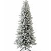 KingFlockSlimUnlitWhiteBackground 6.5' King Flock® Slim Artificial Christmas Tree Unlit