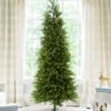 KingFraserFirSlim 6.5' King Fraser Fir Slim Artificial Christmas Tree with 600 Warm White LED Lights