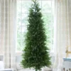 KingFraserFirUnlit 9' King Fraser Fir Slim Artificial Christmas Tree with 900 Warm White & Multi-Color LED Lights