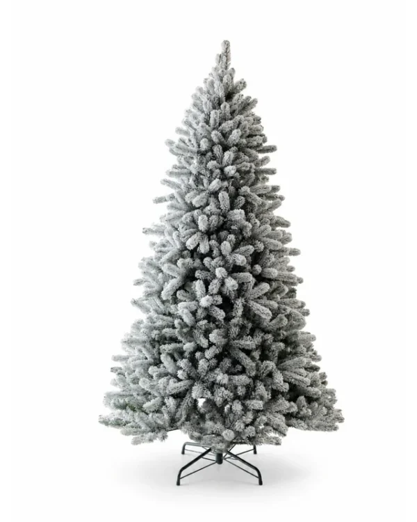 King_Flock_Full_White_Background 9' King Flock® Artificial Christmas Tree Unlit
