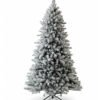 King_Flock_Full_White_Background 7.5' King Flock® Artificial Christmas Tree with 800 Warm White LED Lights