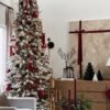 King_flock_slim 7.5' King Flock® Slim Artificial Christmas Tree Unlit