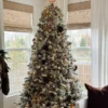 KingofChristmasKingFlock 9' King Flock® Artificial Christmas Tree with 1100 Warm White LED Lights