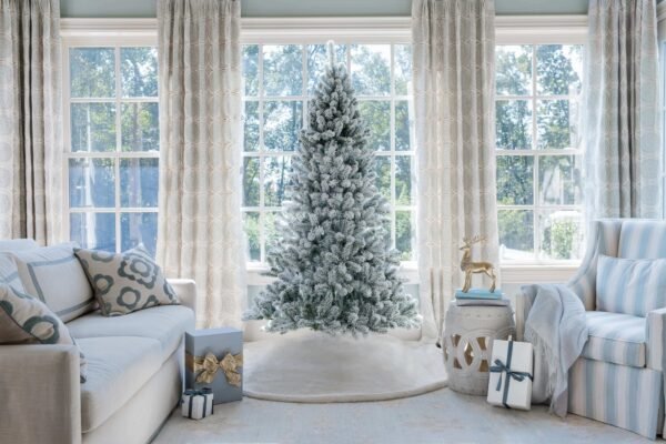6' Prince Flock® Artificial Christmas Tree with 350 Warm White LED Lights