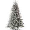 QueenFlockFullUnlitWhiteBackground 7.5' Queen Flock® Artificial Christmas Tree Unlit