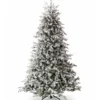 QueenFlockFullUnlitWhiteBackground 9' Queen Flock® Artificial Christmas Tree with 1100 Warm White LED Lights