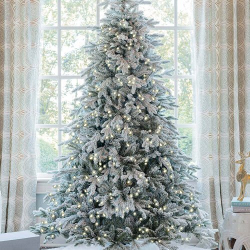 QueenFlock_8290f7cc-4dda-4d7d-bfbf-bc58b0b18dbc 10' King Fraser Fir Artificial Christmas Tree with 2100 Warm White & Multi-Color LED Lights
