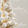 RealisticTipsBlendofPVCandPEMaterial_1_8f5d1be8-d29d-40e0-97a7-5709e3ec86c7 7' Prince Flock® Artificial Christmas Tree with 400 Warm White LED Lights