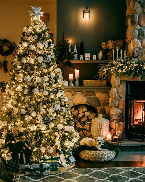 RobynChubey2 10' Royal Fir Artificial Christmas Tree with 1600 Warm White & Multi-Color LED Lights