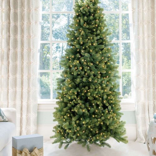 Royal-Fir-Slim-v2_a667ad96-2059-46b4-855c-d3dc9272b181 7.5' Royal Fir Slim Artificial Christmas Tree with 650 Warm White & Multi-Color LED Lights