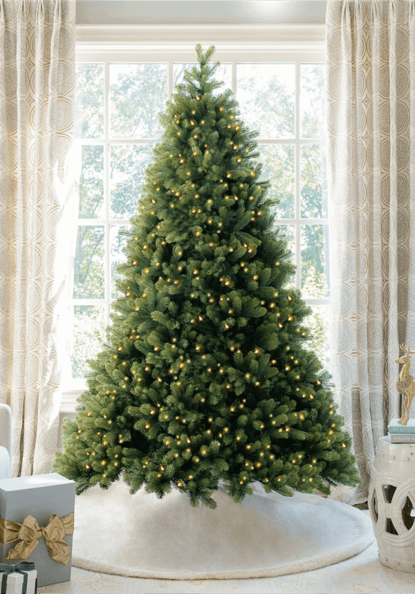 RoyalFir 10' Royal Fir Artificial Christmas Tree with 1600 Warm White & Multi-Color LED Lights