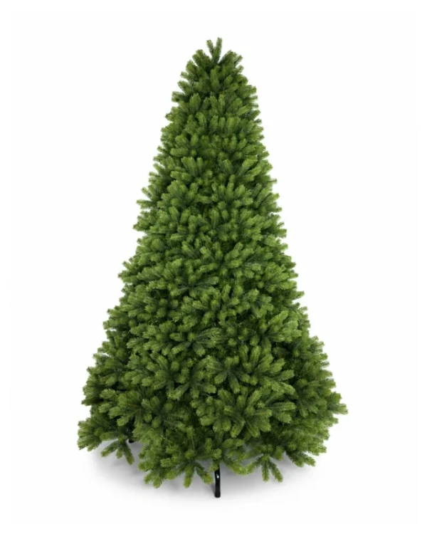Royal_Fir_Full_White_Background_Unlit 9' Royal Fir Artificial Christmas Tree with 1200 Warm White & Multi-Color LED Lights
