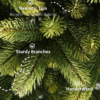 Royal_Fir_Tips 7.5' Royal Fir Artificial Christmas Tree with 1000 Warm White & Multi-Color LED Lights