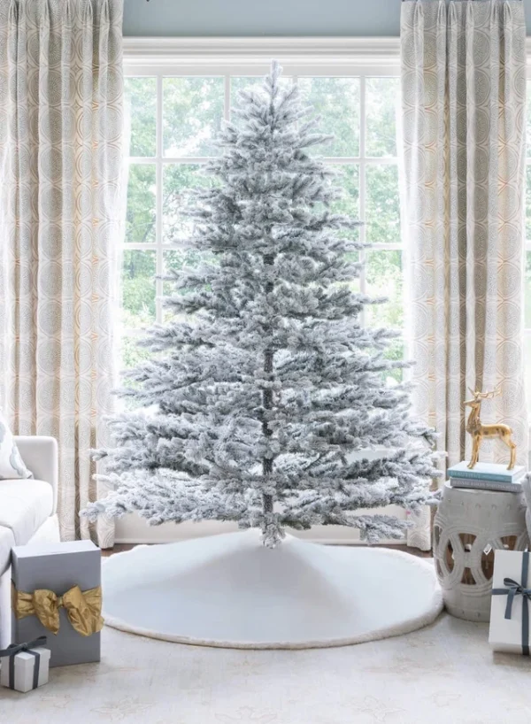 RushmoreFlock_6ae869e2-503e-4f80-916b-140cc87df211 9' Rushmore Flock Artificial Christmas Tree 1000 Warm White LED Lights