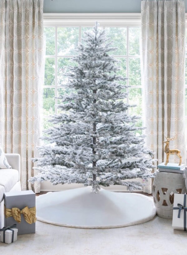 RushmoreFlock_b2cf0403-6486-4b00-a8cb-3bfd8c6b28c5 7.5' Rushmore Flock Artificial Christmas Tree 750 Warm White LED Lights