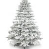 RushmoreFlockunlitWhiteBackground 7.5' Rushmore Flock Artificial Christmas Tree 750 Warm White LED Lights