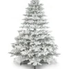 RushmoreFlockunlitWhiteBackground 9' Rushmore Flock Artificial Christmas Tree 1000 Warm White LED Lights
