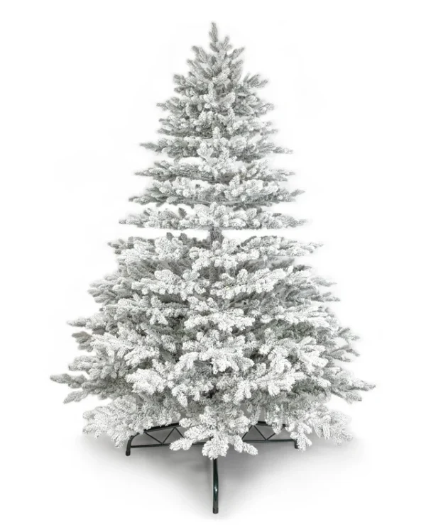 RushmoreFlockunlitWhiteBackground 9' Rushmore Flock Artificial Christmas Tree 1000 Warm White LED Lights