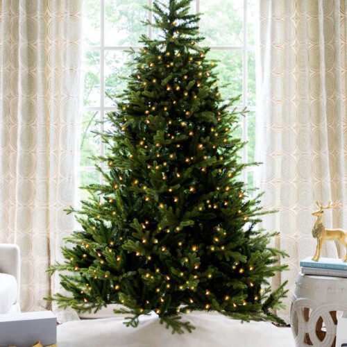 Scarlet-Fir-v2 7.5' Scarlet Fir Artificial Christmas Tree with 800 Warm White LED Lights