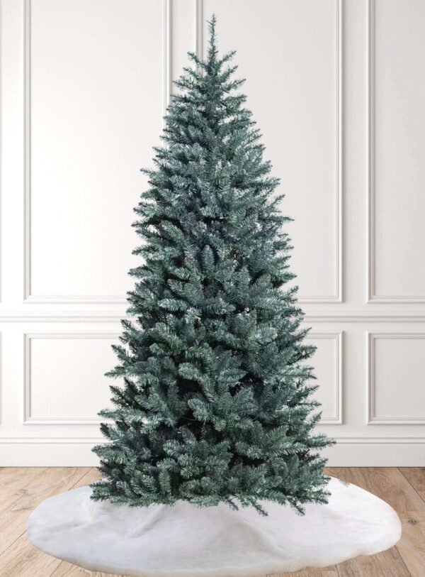 TribecaSlimUnlit 7' Tribeca Blue Spruce Slim Artificial Christmas Tree Unlit