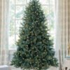 TribecaSpruce 8' Tribeca Blue Spruce Artificial Christmas Tree with 650 Warm White LED Lights