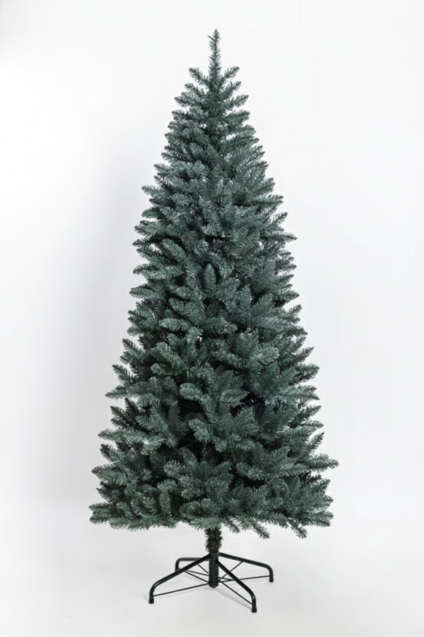 Tribeca_Slim 7' Tribeca Blue Spruce Slim Artificial Christmas Tree Unlit