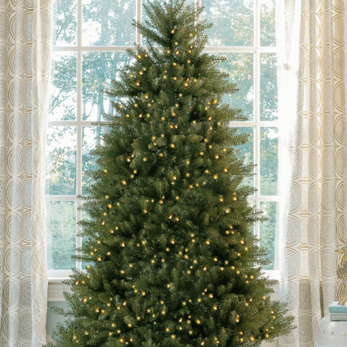 Yorkshire-Fir-v1 6.5' Yorkshire Fir Artificial Christmas Tree with 500 Warm White LED Lights