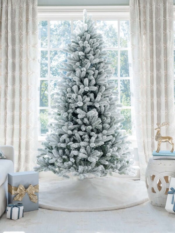 king-flock-artificial-christmas-tree_85d050d4-efb4-4675-867f-4cae1a1d4e98 7.5' King Flock® Artificial Christmas Tree with 800 Warm White LED Lights