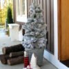 tabletop-artificial-christmas-trees 3' King Flock® Artificial Christmas Tabletop Tree Unlit